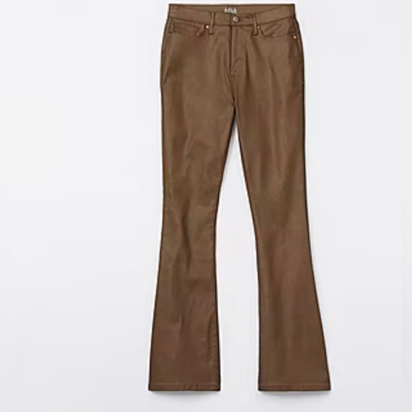 #019 a.n.a Women Size 12 Coated High Rise Flare Jeans! - Picture 4 of 5